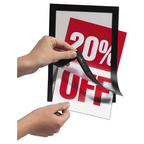 Image of Durable® DURAFRAME Sign Holder, 5.5 x 8.5, Black Frame, 2/Pack