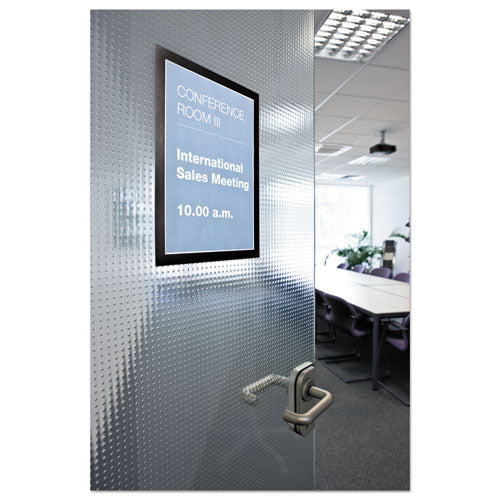 Image of Durable® DURAFRAME Sign Holder, 8.5 x 11, Black Frame, 2/Pack