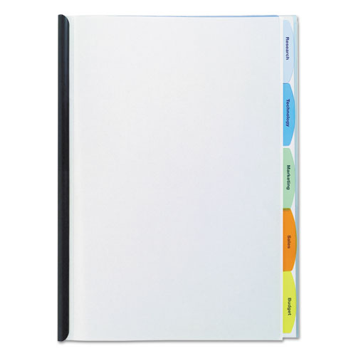 Image of GBC® View-Tab Report Cover, Grooved Sliding Bar, 8.5 X 11, Clear/clear