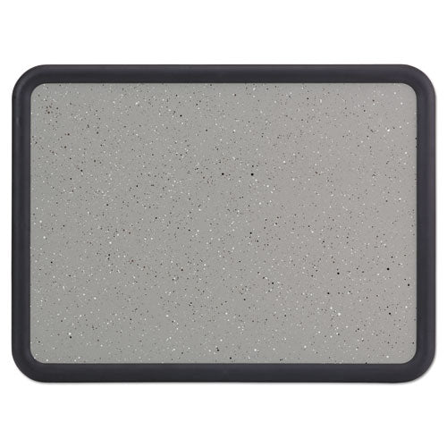 Image of Quartet® Contour Granite Board, 36" x 24", Granite Gray Surface, Black Plastic Frame