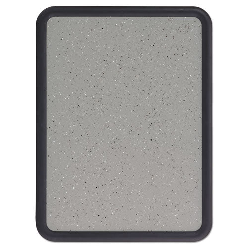 Image of Quartet® Contour Granite Board, 48" x 36", Granite Gray Surface, Black Plastic Frame