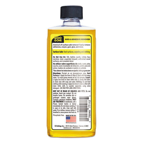 Image of Goo Gone® Original Cleaner, Citrus Scent, 8 Oz Bottle, 12/carton