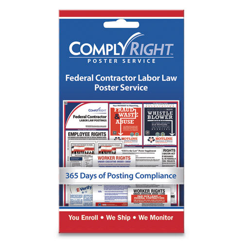 Image of ComplyRight® Labor Law Poster Service, "Federal Contractor Labor Law", 4 x 7
