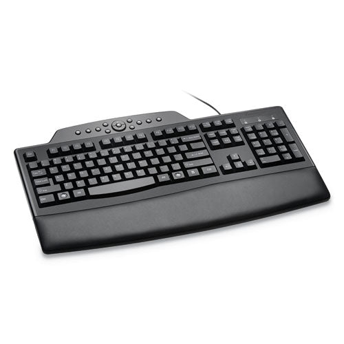 Image of Kensington® Pro Fit Comfort Keyboard, Internet/media Keys, Wired, Black