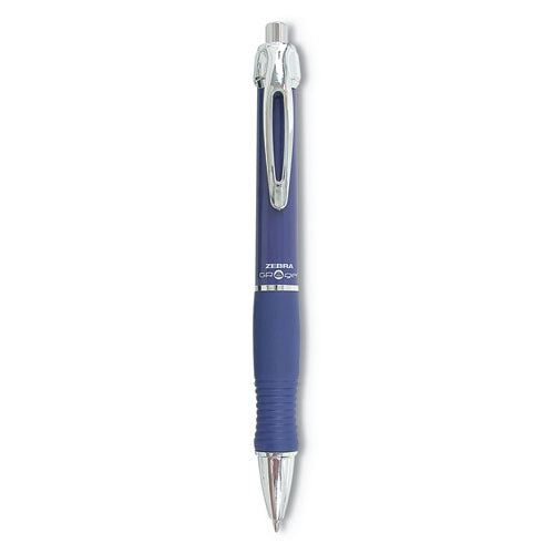 Image of Zebra® Sarasa Dry X10 Gel Pen, Retractable, Medium 0.7 mm, Blue Ink, Blue/Silver Barrel, 12/Pack
