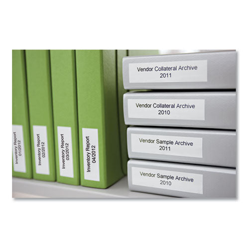 Image of DYMO® D1 Standard Labels, 0.5" x 23 ft, Black Print on White Tape, 6/Pack