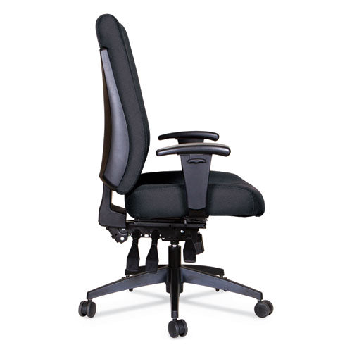 Image of Alera® Alera Wrigley Series 24/7 High Performance High-Back Multifunction Task Chair, Supports 300 Lb, 17.24" To 20.55" Seat, Black