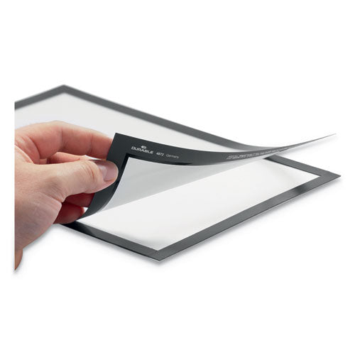 Image of Durable® DURAFRAME Sign Holder, 8.5 x 11, Silver Frame, 2/Pack