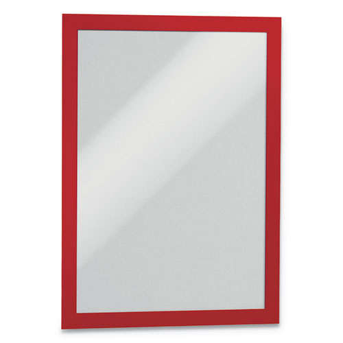 Image of Durable® DURAFRAME Sign Holder, 8.5 x 11, Red Frame, 2/Pack