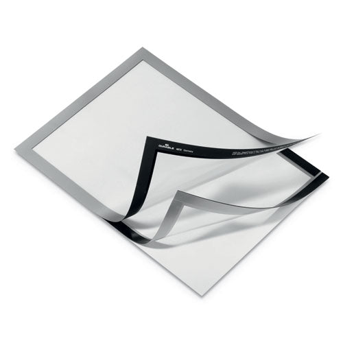 Image of Durable® DURAFRAME Sign Holder, 8.5 x 11, Silver Frame, 2/Pack