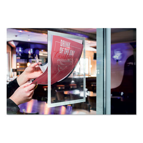 Image of Durable® DURAFRAME Sign Holder, 8.5 x 11, Silver Frame, 2/Pack