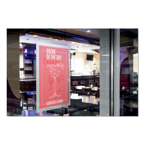 Image of Durable® DURAFRAME Sign Holder, 8.5 x 11, Silver Frame, 2/Pack