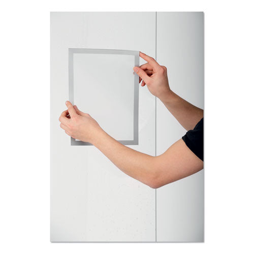 Image of Durable® DURAFRAME Sign Holder, 8.5 x 11, Silver Frame, 2/Pack