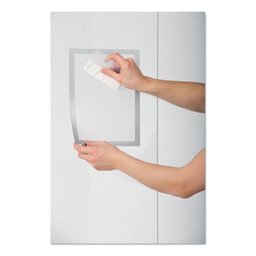 Image of Durable® DURAFRAME Sign Holder, 8.5 x 11, Silver Frame, 2/Pack