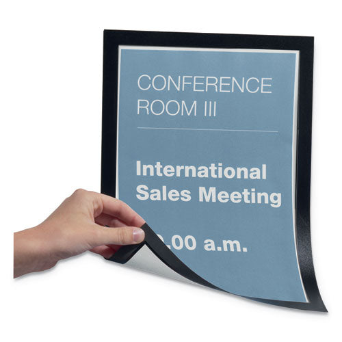 Image of Durable® Duraframe Magnetic Sign Holder, 8.5 X 11, Black Frame, 2/pack