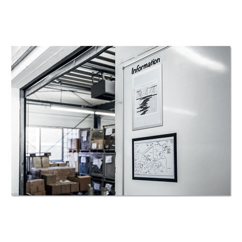 Image of Durable® Duraframe Magnetic Sign Holder, 8.5 X 11, Black Frame, 2/pack