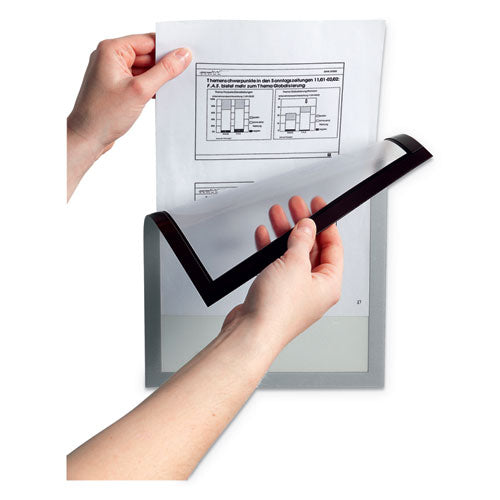 Image of Durable® Duraframe Magnetic Sign Holder, 8.5 X 11, Silver Frame, 2/pack