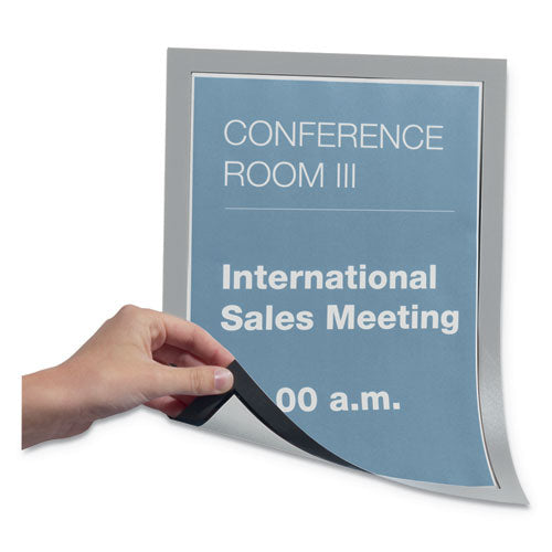 Image of Durable® Duraframe Magnetic Sign Holder, 8.5 X 11, Silver Frame, 2/pack
