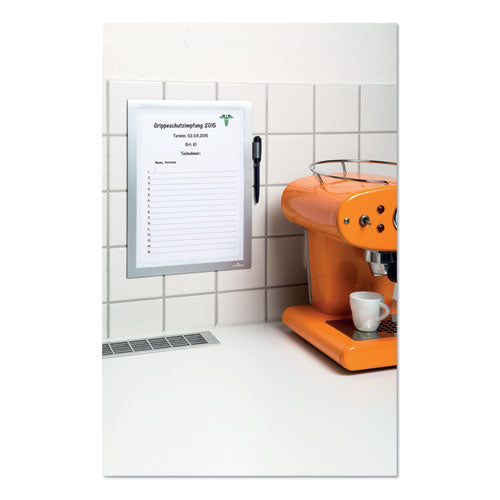 Image of Durable® DURAFRAME Note Sign Holder, 8.5 x 11, Silver Frame