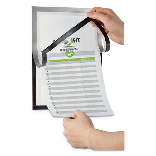 Image of Durable® DURAFRAME Note Sign Holder, 8.5 x 11, Silver Frame