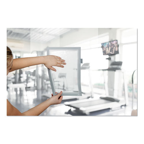 Image of Durable® DURAFRAME Note Sign Holder, 8.5 x 11, Silver Frame