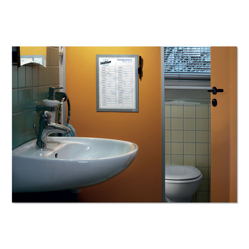 Image of Durable® DURAFRAME Note Sign Holder, 8.5 x 11, Silver Frame