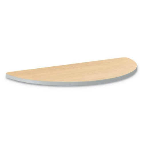 Image of HON® Build Half Round Shape Table Top, 60w X 30d, Natural Maple