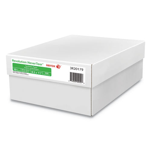 Image of xerox Revolution Nevertear, 10 Mil, 8.5 X 11, Smooth White, 500/ream