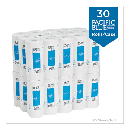 Image of Georgia Pacific® Professional Pacific Blue Select Two-Ply Perforated Paper Kitchen Roll Towels, 2-Ply, 11 x 8.8, White, 85/Roll, 30 Rolls/Carton