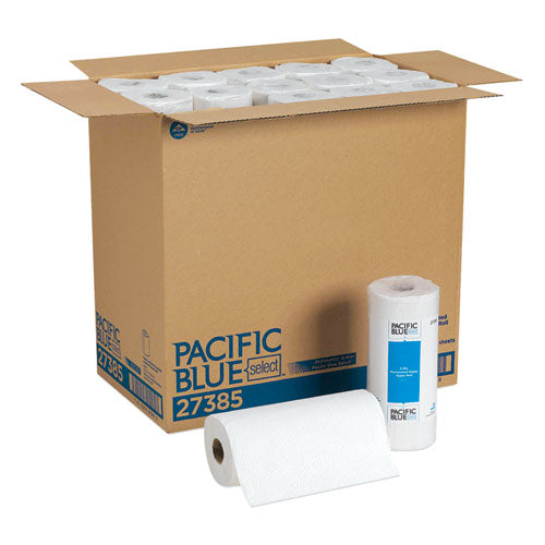 Image of Georgia Pacific® Professional Pacific Blue Select Two-Ply Perforated Paper Kitchen Roll Towels, 2-Ply, 11 x 8.8, White, 85/Roll, 30 Rolls/Carton