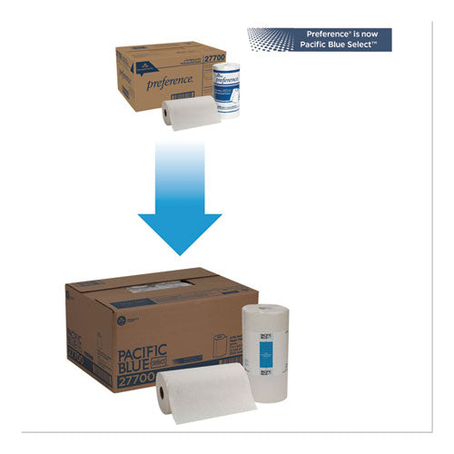 Image of Georgia Pacific® Professional Pacific Blue Select Two-Ply Perforated Paper Kitchen Roll Towels, 2-Ply, 11 x 8.8, White, 250/Roll, 12 Rolls/Carton