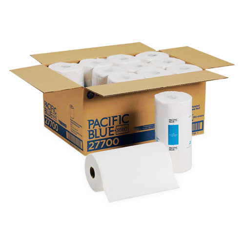 Image of Georgia Pacific® Professional Pacific Blue Select Two-Ply Perforated Paper Kitchen Roll Towels, 2-Ply, 11 x 8.8, White, 250/Roll, 12 Rolls/Carton