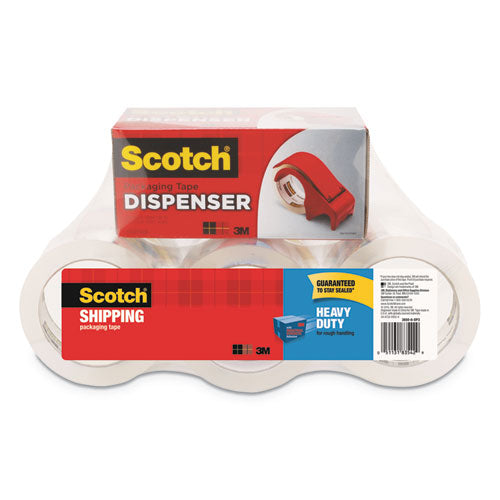 Image of Scotch® 3850 Heavy-Duty Packaging Tape With Dp300 Dispenser, 3" Core, 1.88" X 54.6 Yds, Clear, 6/pack