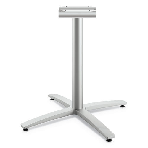 Image of HON® Between Seated-Height X-Base for 30" to 36" Table Tops, 26.18w x 29.57h, Silver