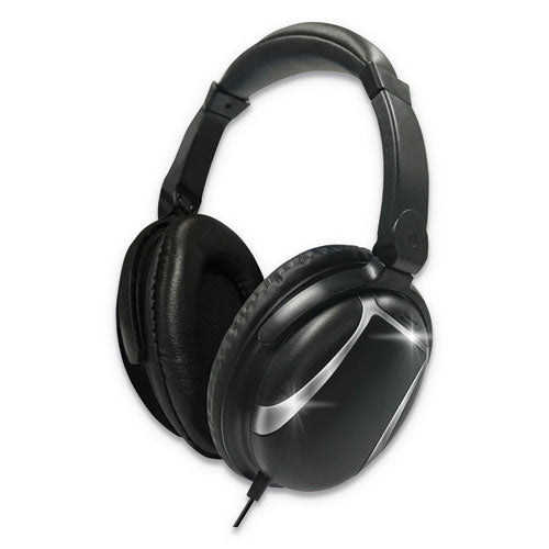 Image of Maxell® Bass 13 Headphone with Mic, 4 ft Cord, Black