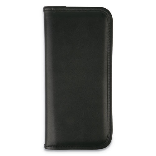 Image of Universal® Business Card Holder, Holds 160 3.5 X 2 Cards, 4.75 X 10.13, Vinyl, Black