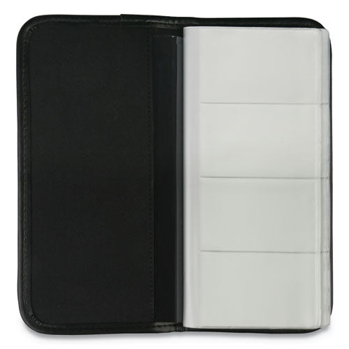 Image of Universal® Business Card Holder, Holds 160 3.5 X 2 Cards, 4.75 X 10.13, Vinyl, Black