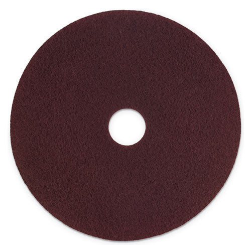 Image of Scotch-Brite Surface Preparation Pad Plus, 20" Diameter, Maroon, 5/carton