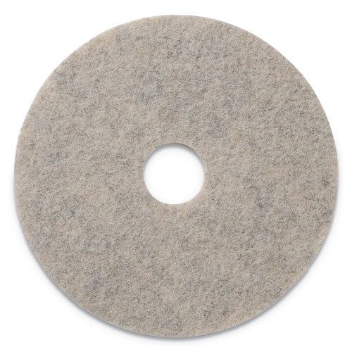 Image of Americo® Combo Burnishing Pads, 20" Diameter, Tan, 5/Carton