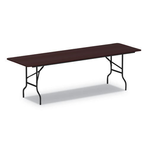 Image of Alera® Wood Folding Table, Rectangular, 95.88w x 29.88d x 29.13h, Mahogany