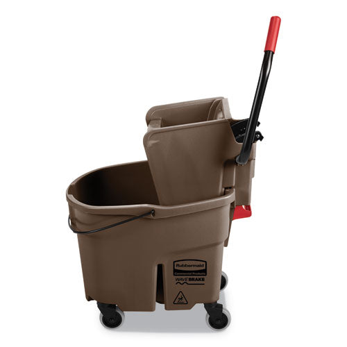 Image of Rubbermaid® Commercial Wavebrake 2.0 Bucket/wringer Combos, Side-Press, 35 Qt, Plastic, Brown