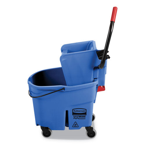 Image of Rubbermaid® Commercial Wavebrake 2.0 Bucket/wringer Combos, Side-Press, 35 Qt, Plastic, Blue