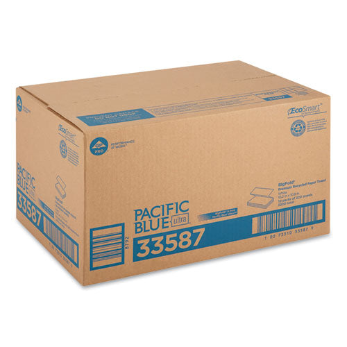 Image of Georgia Pacific® Professional Pacific Blue Ultra Paper Towels, 1-Ply, 10.2 x 10.8, White, 220/Pack, 10 Packs/Carton