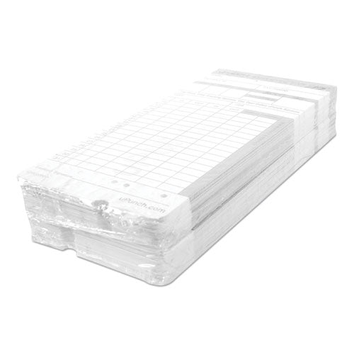 Image of uPunch Time Clock Cards For Upunch Hn2000/hn4000/hn4600, Two Sides, 7.5 X 3.5, 100/pack