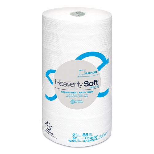 Image of Papernet® Heavenly Soft Kitchen Paper Towel, Special, 2-Ply, 11 x 8.8, White, 85/Roll, 30 Rolls/Carton