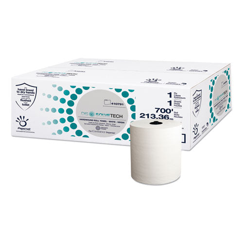 Image of Papernet® DissolveTech Paper Towel, 1-Ply, 7.5" x 700 ft, White, 6 Rolls/Carton