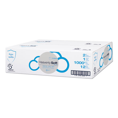 Image of Papernet® Heavenly Soft Toilet Tissue, Septic Safe, 2-Ply, White, 3.5" x 1,000 ft, 12/Carton
