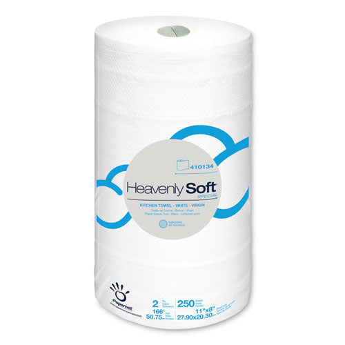 Image of Papernet® Heavenly Soft Special Kitchen Paper Towel, 2-Ply, 11" x 167 ft, White, 12 Rolls/Carton