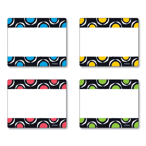 Image of TREND® Terrific Labels Name Tags, Dots Design, 3" x 2.5", Assorted Colors, 36/Pack