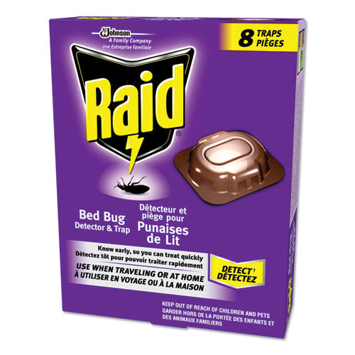 Image of Raid® Bed Bug Detector and Trap, 0.19 lb Trap, 8 Traps